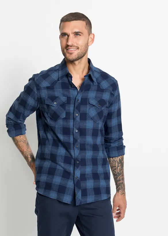 Chemisier en flanelle 100% coton, bonprix