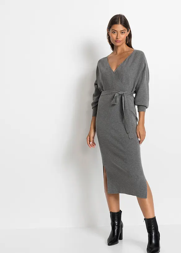 Strickkleid aus fließendem Viskose-Mix, bonprix