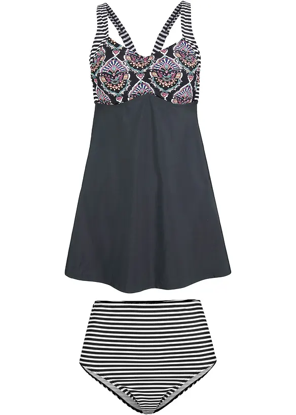 Tankini long avec shorty taille haute (ens. 2 pces), bonprix