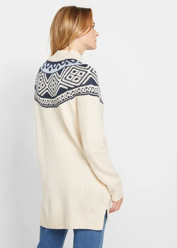 Pull norvégien avec fentes latérales, bonprix