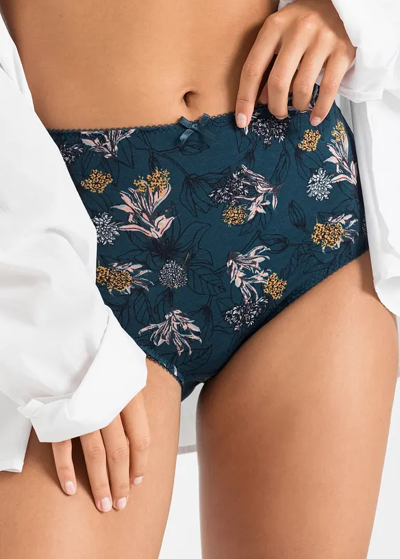 Highwaist Slip mit Bio-Baumwolle (4er Pack), bonprix