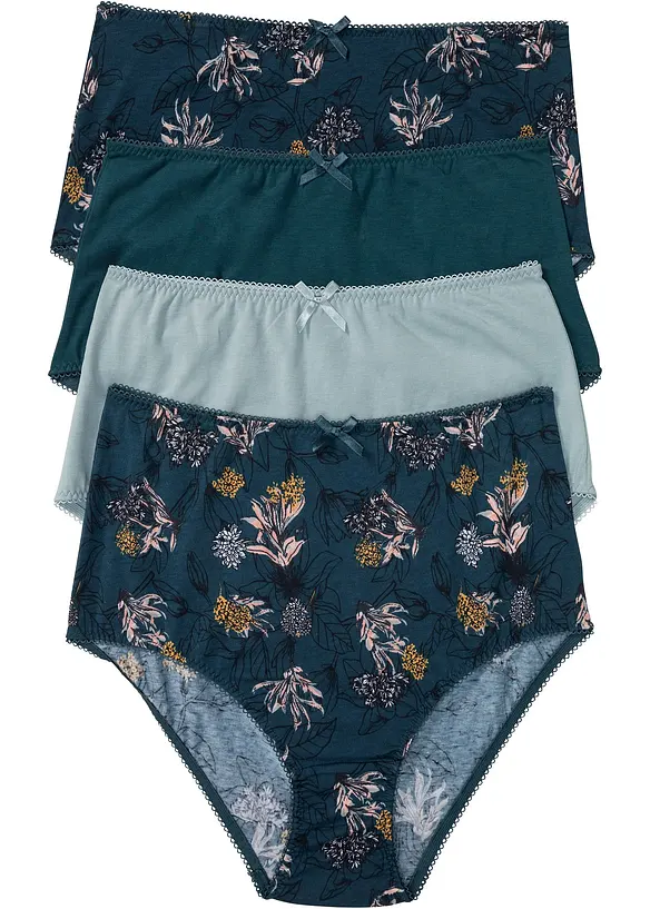 Highwaist Slip mit Bio-Baumwolle (4er Pack), bonprix