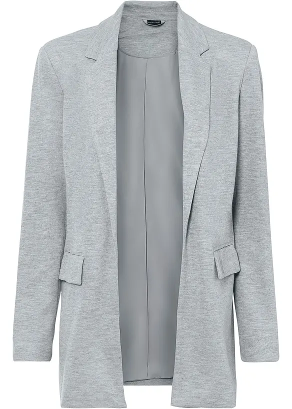 Blazer long en jersey avec poches, bonprix