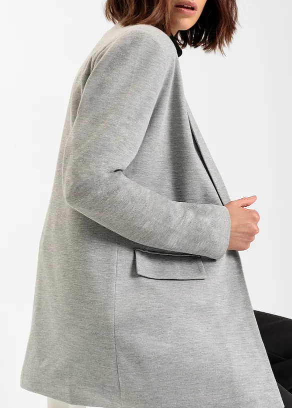 Blazer long en jersey avec poches, bonprix