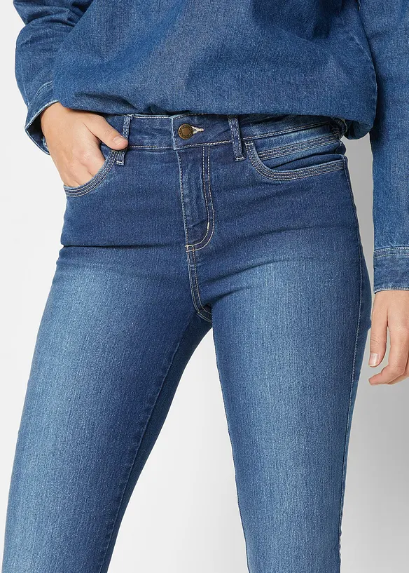 Jean skinny taille mi-haute, extensible, bonprix