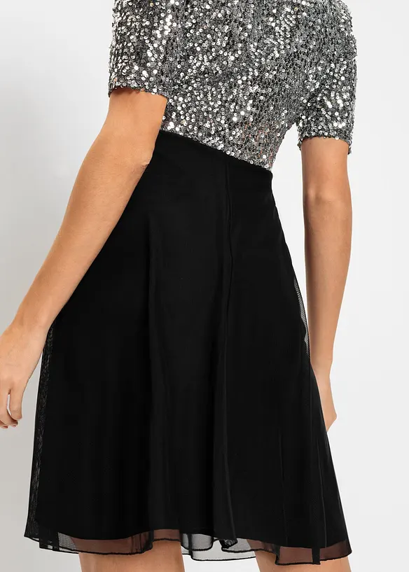 Robe courte à sequins, bonprix
