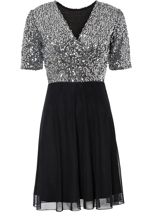 Robe courte à sequins, bonprix