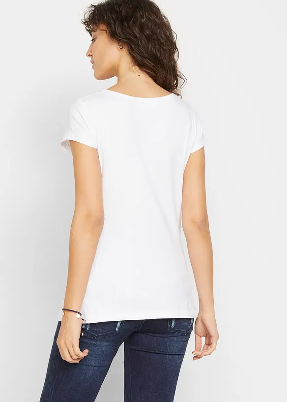 Basic Umstandsshirts aus Bio-Baumwolle, (2er-Pack), bonprix