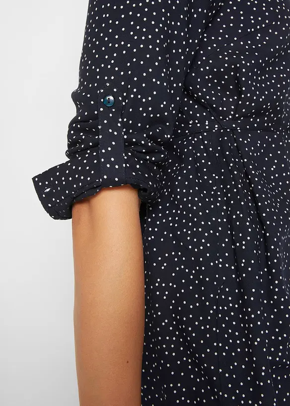 2-in-1 Umstands- und Stillblusenkleid aus fließender Viskose, bonprix