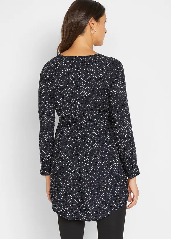 2-in-1 Umstands- und Stillblusenkleid aus fließender Viskose, bonprix