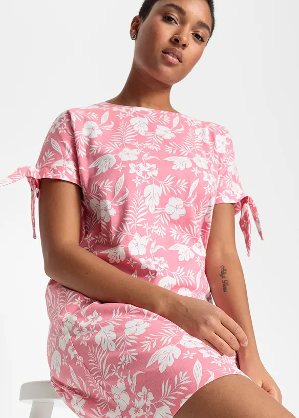 Robe en jersey à imprimé floral, bonprix