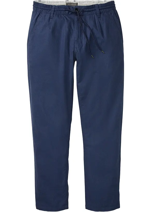 Pantalon jogger droit en lin mélangé, loose, bonprix