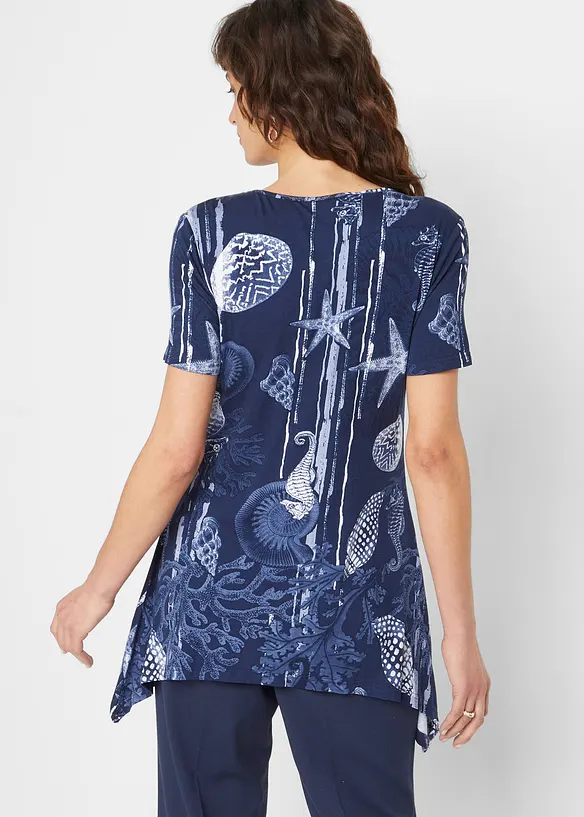 T-shirt long en viscose extensible, bonprix