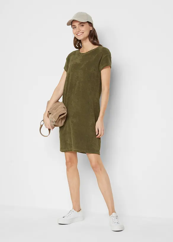 Robe jersey en tissu éponge, bonprix