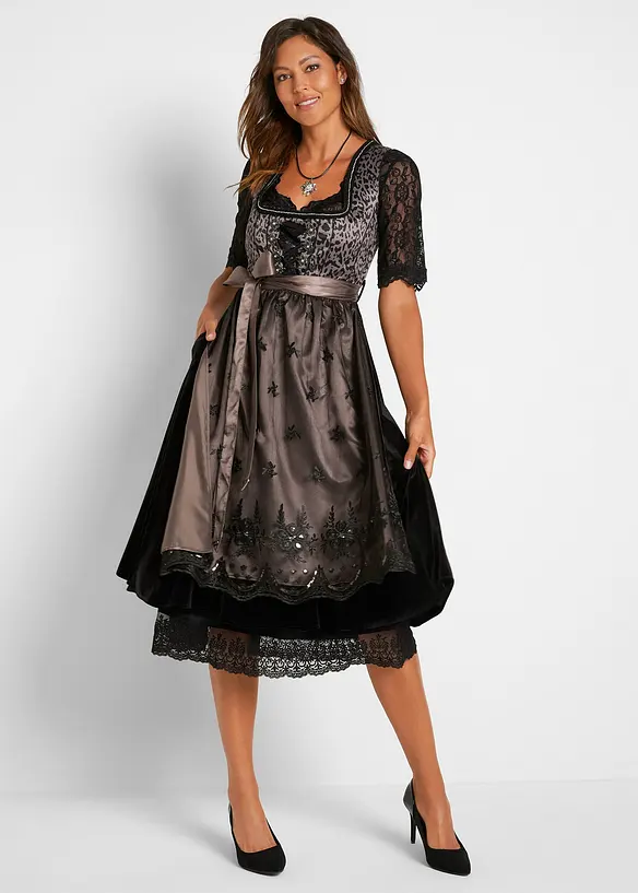 Dirndl motif léopard, bonprix