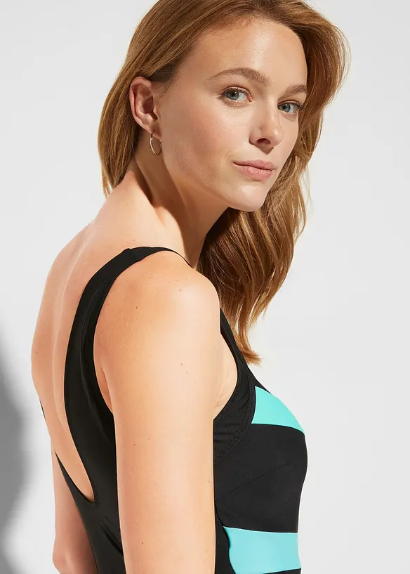Medium Shape-Badeanzug mit Einsätzen, bonprix