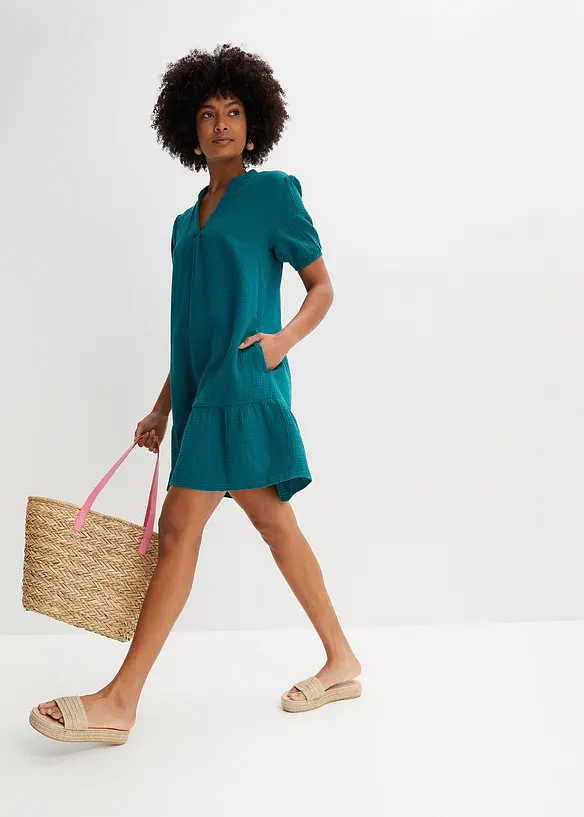 Robe courte en gaze de coton, bonprix