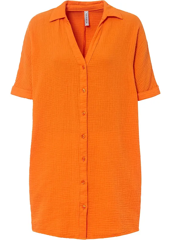 Oversize-Longbluse aus softem Musselin, bonprix