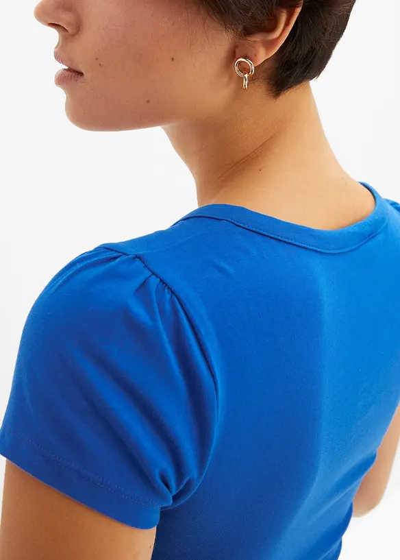 Shirt mit Knopfleiste mit Bio-Baumwolle, bonprix