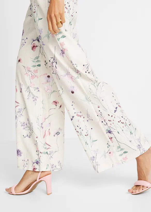 Pantalon en jersey de crêpe léger, bonprix