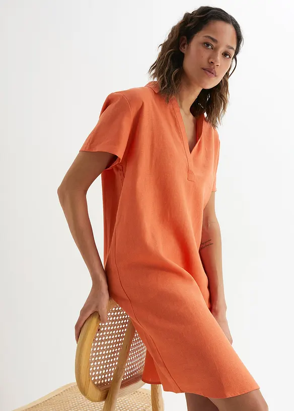 Robe-tunique légère en lin mélangé, bonprix