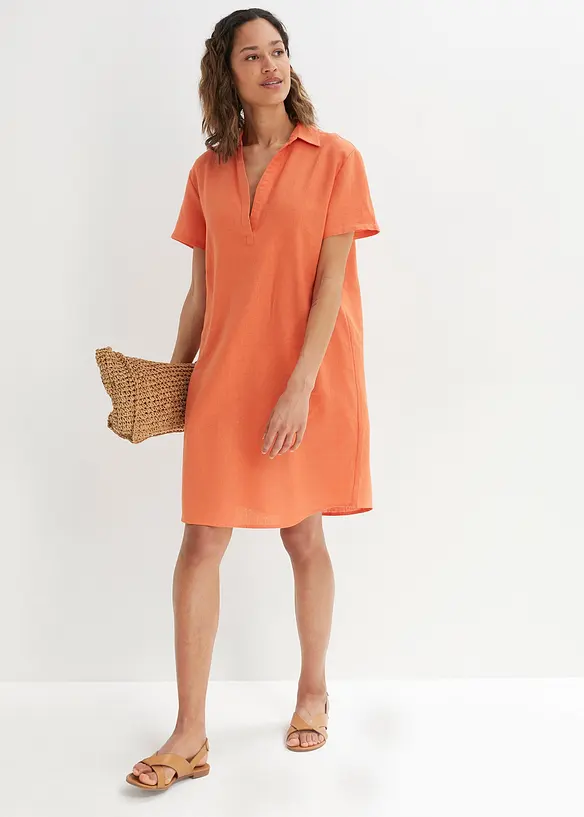 Robe-tunique légère en lin mélangé, bonprix