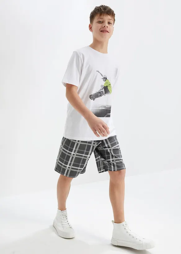 T-shirt et bermuda 100% coton (ens. 2 pces), bonprix