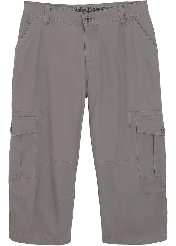 Loose Fit 3/4 Cargohose aus reiner Baumwolle, bonprix
