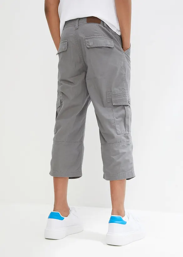 Loose Fit 3/4 Cargohose aus reiner Baumwolle, bonprix