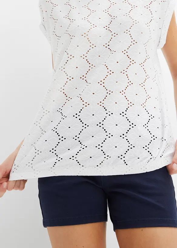 Shirt mit Lochstickerei, bonprix