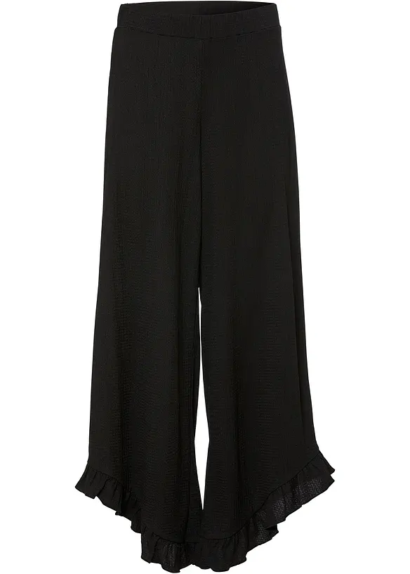 Pantalon jogger en crêpe texturé, bonprix