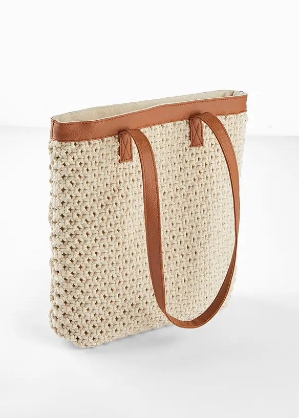 Cabas en macramé, bonprix