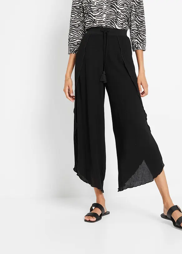 Pantalon effet froissé, bonprix