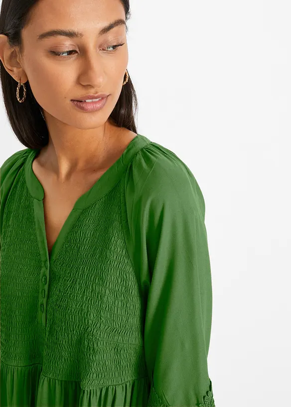 Hemdblusenkleid mit Spitze, bonprix