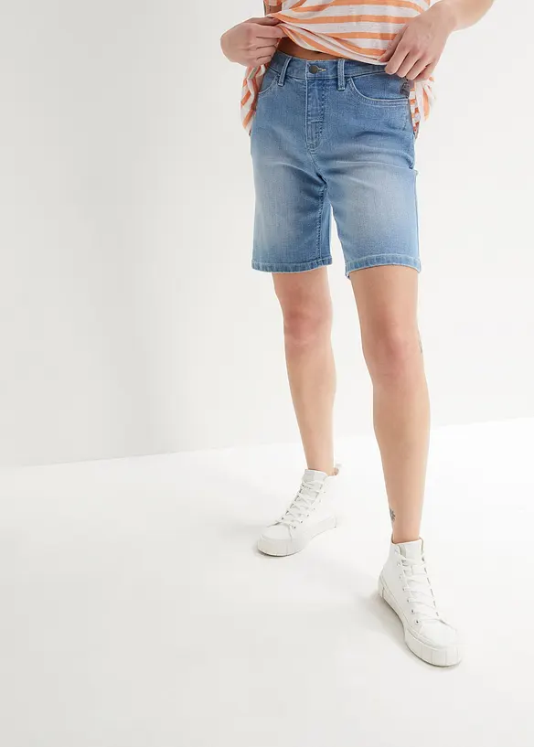 Bermuda en jean, taille mi-haute, bonprix