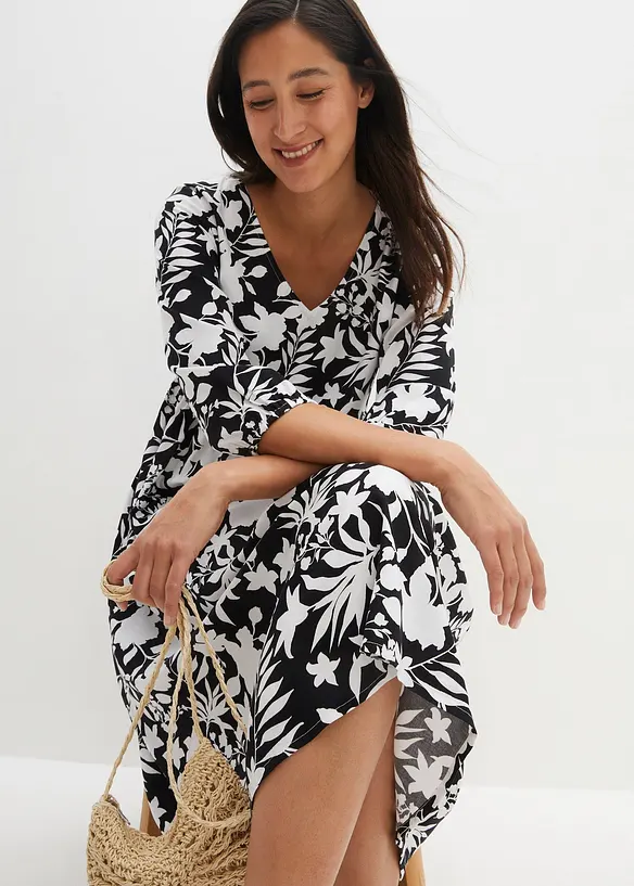 Midikleid aus fließender Viskose, bonprix