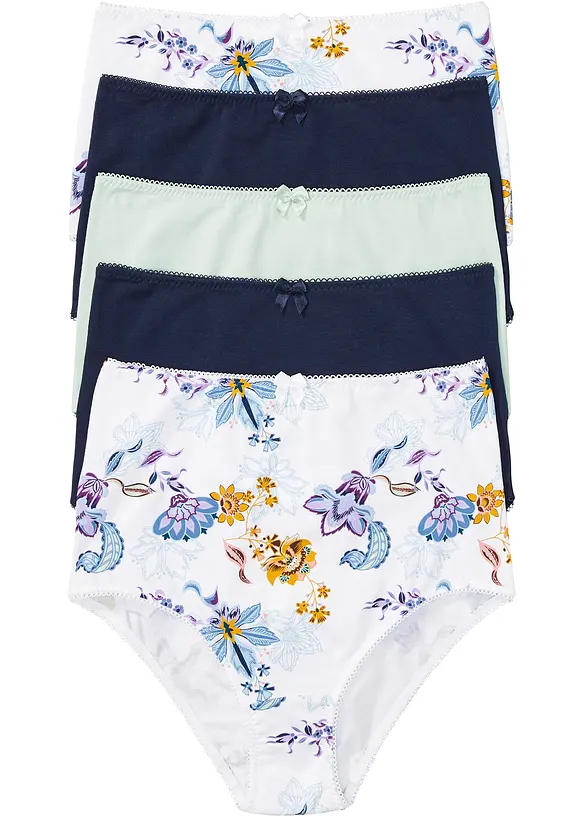 Highwaist Slip mit Bio-Baumwolle (5er Pack), bonprix