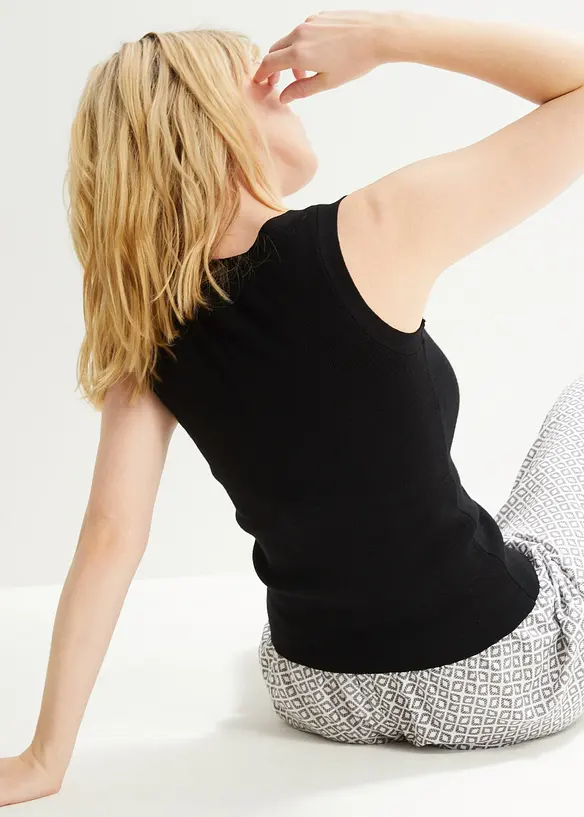 Top en maille léger avec décolleté en V, bonprix