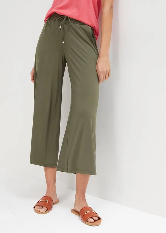 Pantalon en jersey à taille élastiquée, bonprix