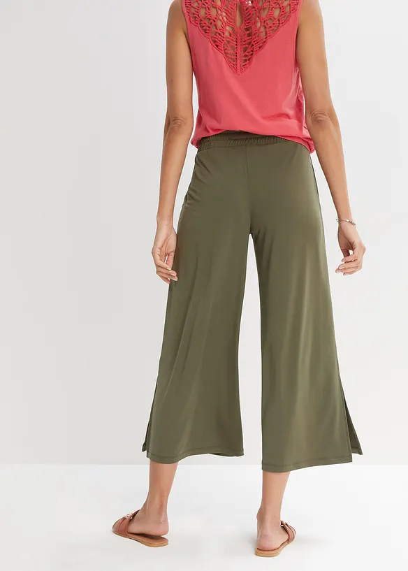 Pantalon en jersey à taille élastiquée, bonprix