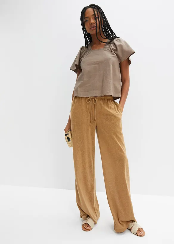 Pantalon transparent à taille élastiquée, bonprix