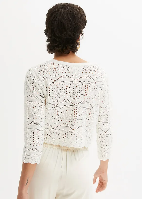 Boléro ajouré, manches 3/4, bonprix