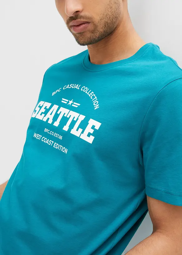 Lot de 2 T-shirts 100% coton, bonprix