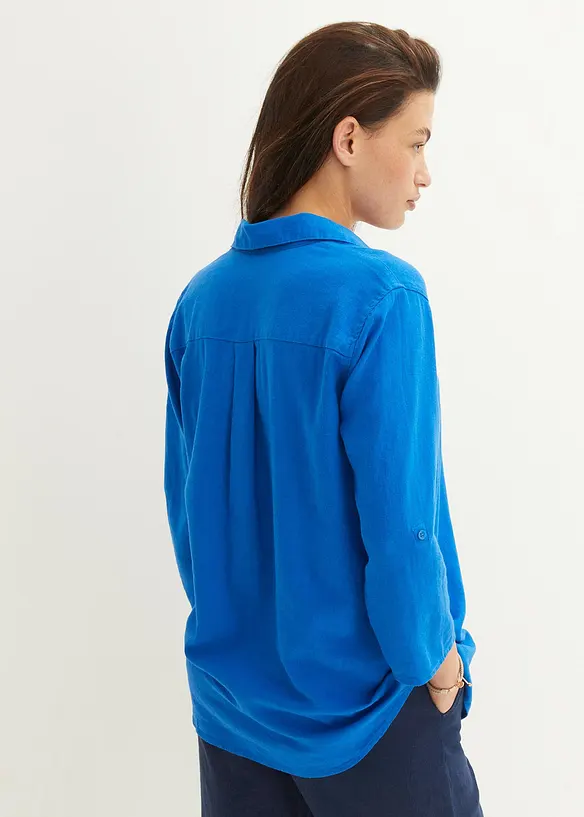 Leinen-Bluse, 3/4-Arm, bonprix