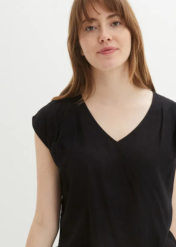 Blouse manches courtes en viscose fluide, bonprix