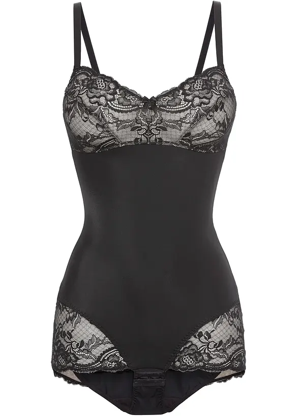 Body sculptant avec dentelle, maintien modéré, bonprix