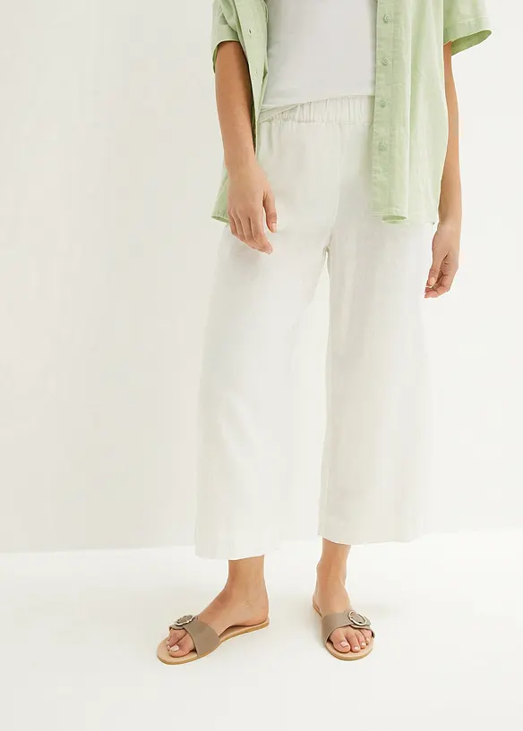 Jupe-culotte en lin, longueur mollet, bonprix