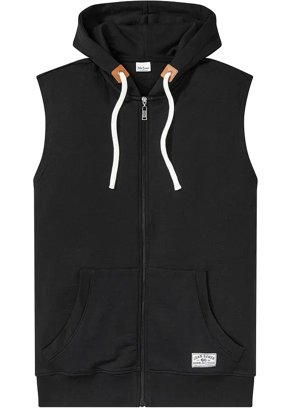 Kapuzen-Sweatweste aus weichem Baumwoll-Mix, bonprix