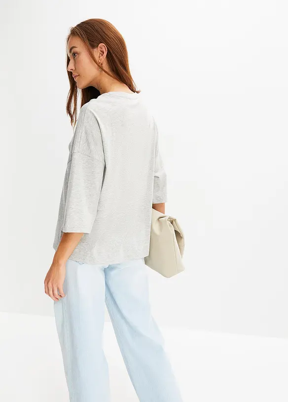 Oversize-Shirt aus elastischem Bio-Baumwoll-Mix, bonprix