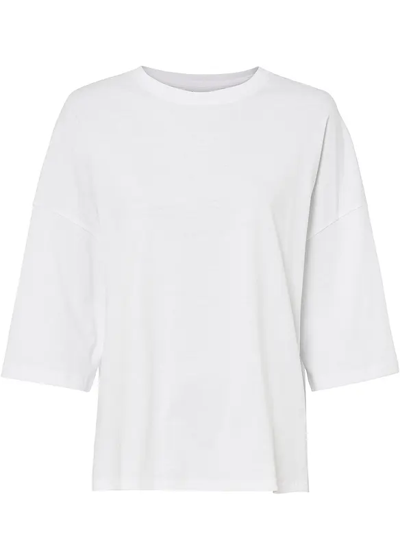 Oversize-Shirt aus elastischem Bio-Baumwoll-Mix, bonprix